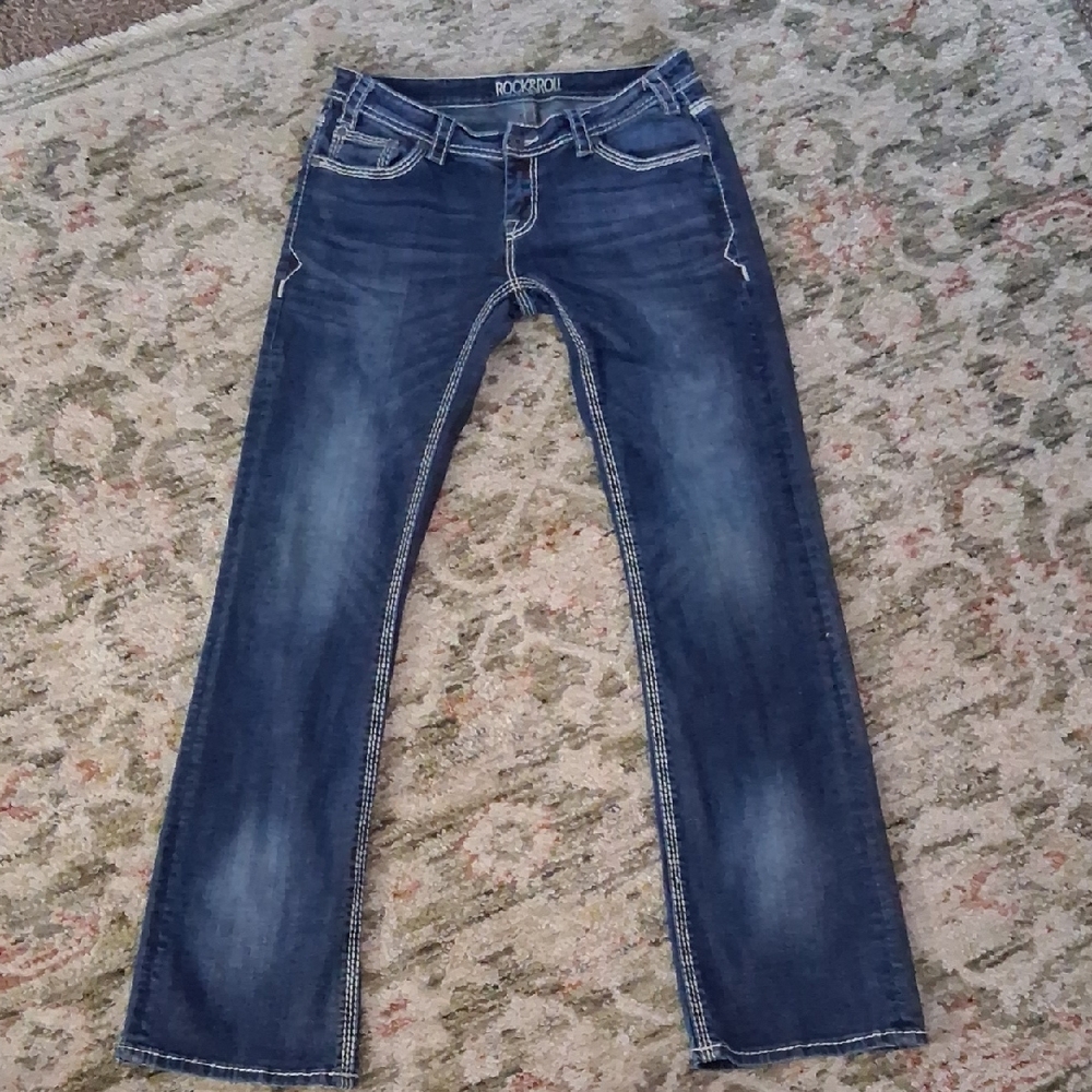 Rock & Roll Cowgirl Women's Blue Boot Cut Jeans